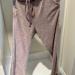 Cozy Knit Joggers in Heathered Mauve